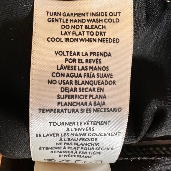 Rebecca Minkoff Shimmer Sleeveless Top Black Ruched Sparkle Evening L - Picture 9 of 10